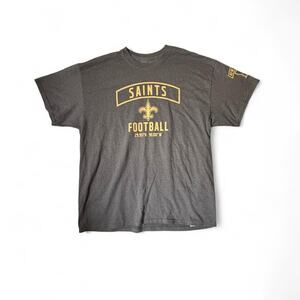 New Orleans Saints NFL Team Apparel grey cotton t-shirt